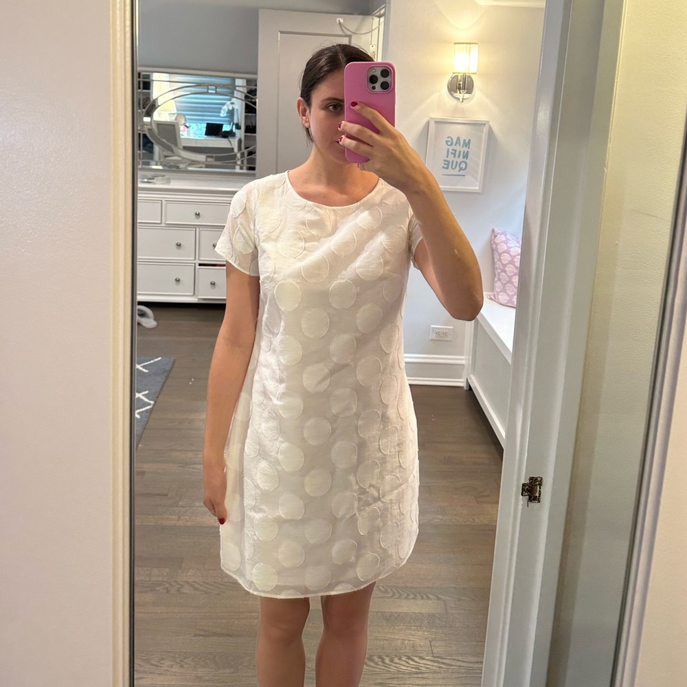White polka dot dress size 6